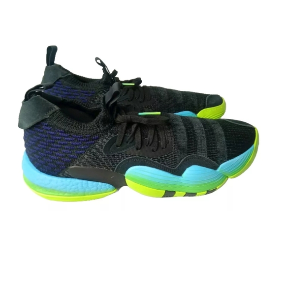 adidas Trae Young 2 Trae-Tlien Sneakers Men's Size 13 Shoes Black Solar Green